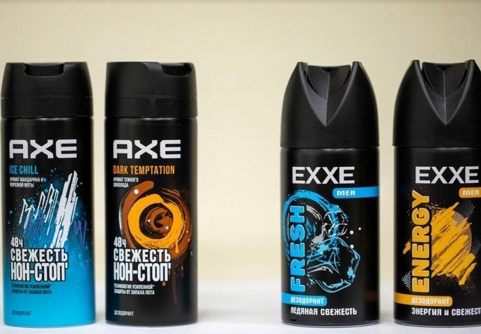 PATENTUS добился признания упаковок гелей для душа и дезодорантов EXXE имитацией упаковок продукции AXE